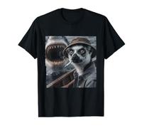 Lemur Shark Boat Horror Movie Parody Poster Value Graphic T-Shirt