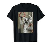 Lemur Subway Weird Funny Meme Value Graphic T-Shirt, Men, Black, XL