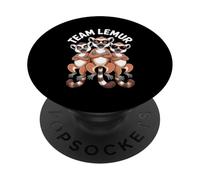 Lemur Team Funny Cartoon Jungle Primate Birthday Party PopSockets Adhesive PopGrip