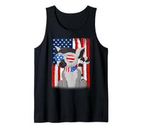 Lemur US America Flag Men Women 4th of July Patriotic Tank Top