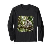 Lemur Wildlife Animal Jungle Forest Tree Branch Tropical Long Sleeve T-Shirt