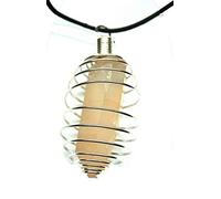 Lemurian Seed Crystal in Spiral Coil Pendant Ancient Knowledge Wisdom