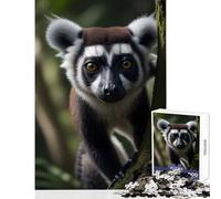 Lemurs Animal Primates Adult Jigsaw Puzzles 1000 Pieces Art Work Gifts Tough Challenge Home Decoration Toys for 14+ Puzzle Game Offered (50x75cm)