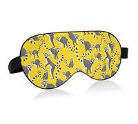 Lemurs Madagascar Bird Eye Fabric Sleep Mask, Blindfold, Super Smooth Eye Mask