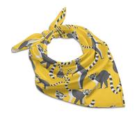 Lemurs of Madagascar Soft Square Silk Neck Head Scarf Hair Accessories Fashion Scarves for Women Gift 25"x25"