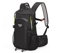 Lemuvlt 22L Hiking Backpack Lightweight Daypack with Waist Pocket Biking Skiing Traveling Backpack Men Women(Black)