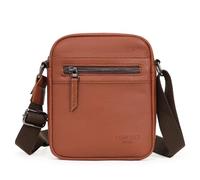 Lemuvlt Small/Medium Crossbody bag for men shoulder bag mens purse satchel leather messenger bag gift man, Brown, 7.8"x6.7"x1.96"