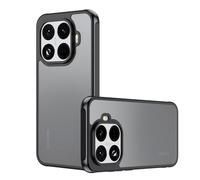 Lemxiee Cover for Xiaomi 15T Pro Case by Anti-fingerprint Anti-drop Anti-slip Flexible Silicone + Hard Acrylic case Black