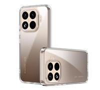 Lemxiee Cover for Xiaomi 15T Pro Case by Anti-fingerprint Anti-drop Anti-slip Flexible Silicone + Transparent acrylic case