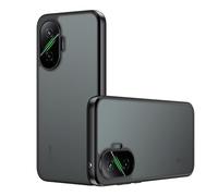 Lemxiee Cover for Xiaomi POCO F7 Case by Anti-fingerprint Anti-drop Anti-slip Flexible Silicone + Hard Acrylic case Black