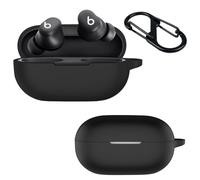 Lemxiee Flexible silicone case for Beats Solo Buds case,Protective cover for Beats Solo Buds (2024) -Black