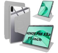 Lemxiee PU Leather Cover for HONOR Pad X8b & HONOR Pad X8a 11" Case with Swivel stand & Pen slot position,PU leather + Transparent Acrylic