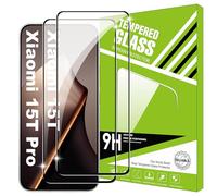 Lemxiee Screen Protector for Xiaomi 15T Pro & Xiaomi 15T Tempered Glass [Pack of 2] HD 9H Hardness Screen Protector Film Screen Protector