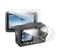 Lemxiee Tempered Glass for DJI Osmo Action 6 Screen Protector [2+1 Pack] Camera Lens Protector Film