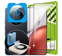 Lemxiee Tempered Glass for Honor Magic 8 Lite Screen Protector [2+1 Pack] Camera Lens Protector Film + HD Tempered Glass Screen Protector