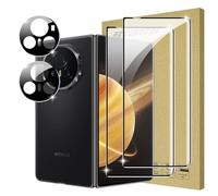 Lemxiee Tempered Glass for Honor Magic V3 Screen Protector [2+2 Pack] Camera Lens Protector Film and HD Tempered Glass Screen Protector for Honor Magic V3