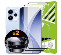 Lemxiee Tempered Glass for OPPO Reno 15 Pro 5G Screen Protector [2+1 Pack] Camera Lens Protector Film