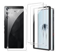 Lemxiee Tempered Glass for Red Magic 10 Pro & Red Magic 11 Pro Screen Protector [2+1 Pack] Back Screen Protector Film + HD Tempered Glass Screen Protector