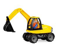 Lena 01621 Truckies, Sturdy Construction Approx. 25 cm,Small Toy, Shovel Excavator 2 Years, Robust Vehicle for Sandbox, Beach and Children's Room