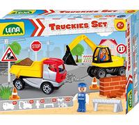 Lena 01631 Truckies Set Construction Site 23 Pieces, Multi-coloured