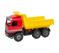 Lena 02031 - Sturdy Giant dump truck, Mercedes Benz Arocs, XXL Giga Trucks, approx. 63 cm, with 3 axles, solid load capacity and lockable dump body, suitable for children from 3 years