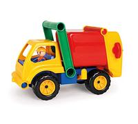 Lena 04356 Aktive Truck, Approx. 30 cm, with Lockable Container, 1 Garbage can and Movable Figure, Play Vehicle Set for Children from 2 Years