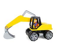 Lena 04411 - TRUXX excavator, construction vehicle approx. 44 cm, shovel excavator with movable excavator arm play figure, suitable for children from 2 years, play vehicle set yellow