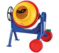 Lena 05003 - Concrete mixer, approx. 28 cm, mixing machine with realistic function by turning wheel and crank, mixer for children from 3 years, sand toy for beach and sandpit