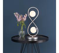 Lena 2 Light Matte Silver Table Lamp Pagazzi Silver One Size