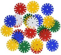 Lena 35890 Rondi Craft Set, 45 mm, Blocks Approx. 500 g, Children from 2 Years, Construction Plug-in Game with Coloured Plastic Elements