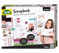 Lena 42332 - Handcraft set Scrapbook, complete with album, blanks for 20 topics, 18 sticker sheets with 300 motives, photo corners and 2 ribbon clips, creative set for children from 8 years of age