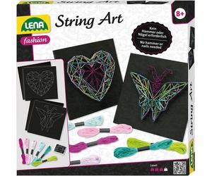 Lena 42650 Herz Craft String Art Butterfly and Heart, Complete Patterns, with 2