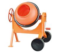 Lena 5004 x Concrete 29 cm Orange, Large Cement Beach and Sandpit, Mixer with Realistic Function, Sand Toy for Children and Small Builders from 3 Years, Colourful
