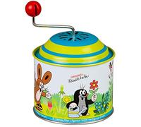 Lena 52768 Music Turning Box with Spring Melody Metal Rotating Box 10.5 x 7.5 cm for Children from 18 Months Organ with Motif Multi-Coloured