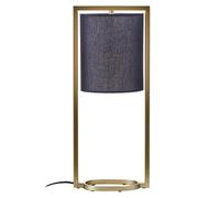 lena black fabric shade table lamp with gold metal frame