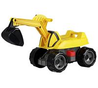 Lena Giga Trucks 02144 Ride-on Excavator Pro X, Strong Giant Sand Excavator Approx. 68 cm, 360 Degree Shovel Excavator for Sitting on Up, Construction Vehicle with Steel Axles and High Load Capacity,