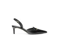 Lena Leather Slingback Pump, female, Michael Kors, Pumps, Black, 4 1/2 UK, Shoes 4 1/2 UK