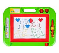 Lena Magnetic Drawing Board, 32 cm, Green, Blue, Includes Pen and Stamp, Ages 3+