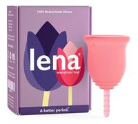 Lena Menstrual Cups, Reusable Period Cup, Tampons,Period Underwear and Menstrual Pads Alternative, Feminine Care, Silicone Menstrual Cup, Made in USA, Regular & Heavy Flow, Small, Pink