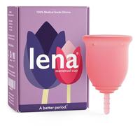 Lena Menstrual Cups, Reusable Period Cup, Tampons,Period Underwear and Menstrual Pads Alternative, Feminine Care, Silicone Menstrual Cup, Made in USA, Super Heavy Flow, Large, Pink