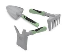 Lena Sand Set Garden 3-Piece Sandpit Toy with Shovel, Rake & Hoe, Children's Tool with Rubberised Handles, Robust Sand Toy for Indoor and Outdoor Use from 2 Years