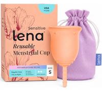 Lena Sensitive Menstrual Cup - Small - Ultra-Soft Reusable Silicone, Coral | Period Cup for Sensitive Anatomy, 12-Hour Comfort, Gentle and Leak-Free Protection
