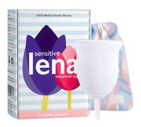 Lena Sensitive Menstrual Cup - Ultra-Soft Silicone Period Cup for Sensitive Users, Gentle Leak-Resistant Design, Reusable 12-Hour Protection - Clear, Large