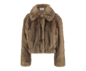 Lena Synthetic Fur Jacket - female - STAND STUDIO - Faux Fur & Shearling Jackets - Brown - S - Jackets S