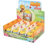 Lena tin toys 52752 - Musical tin Maya the Bee, musical tin with turning handle 10.5 x 7.5 cm, musical tin with melody Spring, metal musical tin, for children over 18 months, with Maya the Bee motif
