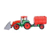 Lena Truxx Tractor With Bucket And Trailer 53Cm Top Quality Toy