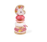 Lena wood and fabric stacking pyramid | Lilliputiens - Ref. 83741 - 5414834837414 - Multicoloured, Miscellaneous Material
