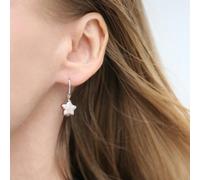 LENAE Ariel Star-Shaped Pearl Earrings - Sterling Silver - Purple/Silver - Pearl/Rhodium-Plated/Sterling Silver - Dangle/Drop