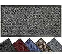 LENAK Door Mats - Entrance Mat Barrier Hallway Runner Kitchen Rug, Non-Slip Dirt Trapper Rubber Back Washable Floor Mat, Dust Grabbing Indoor Outdoor Doormats (Grey, 60x160cm)