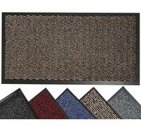 LENAK Door Mats - Entrance Mat Barrier Hallway Runner Kitchen Rug, Non-Slip Dirt Trapper Rubber Back Washable Floor Mat, Dust Grabbing Indoor Outdoor Doormats (Brown, 90x120cm)
